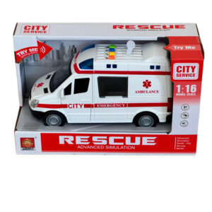 Interaktywny pojazd 1:16 Ambulans światła dźwięk ruchome elementy