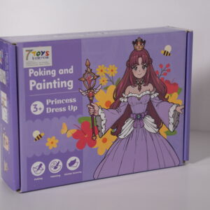 Wielofunkcyjny zestaw kreatywny 3w1 Poke Art Poking and Painting projektowanie sukni dla księżniczek z rysikiem i materiałami