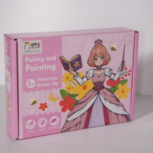 Wielofunkcyjny zestaw kreatywny 3w1 Poke Art Poking and Painting projektowanie sukni dla księżniczek z rysikiem i materiałami