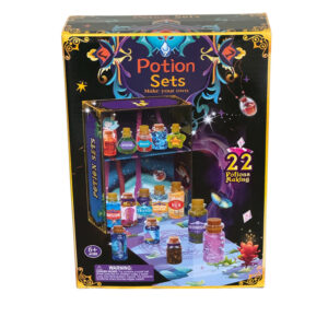 Kreatywny zestaw Magiczne Eliksiry Potion Sets DIY ze świecącymi w ciemności miksturami proszkiem brokatem i szafką dla dzieci od 6 lat