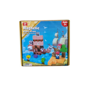 Klocki magnetyczne sześciany pikselowe w stylu Minecraft wersja Piraci 100 elementów
