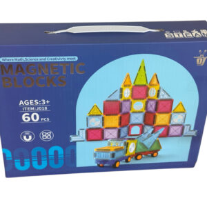 Klocki magnetyczne – zestaw konstrukcyjny STEM (60 el.)